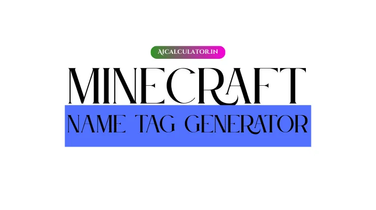Minecraft Name Tag Generator