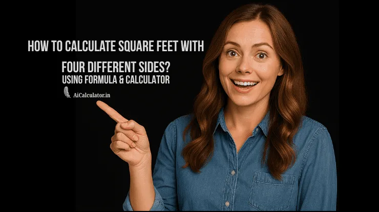 how to calculate square feet with four different sides