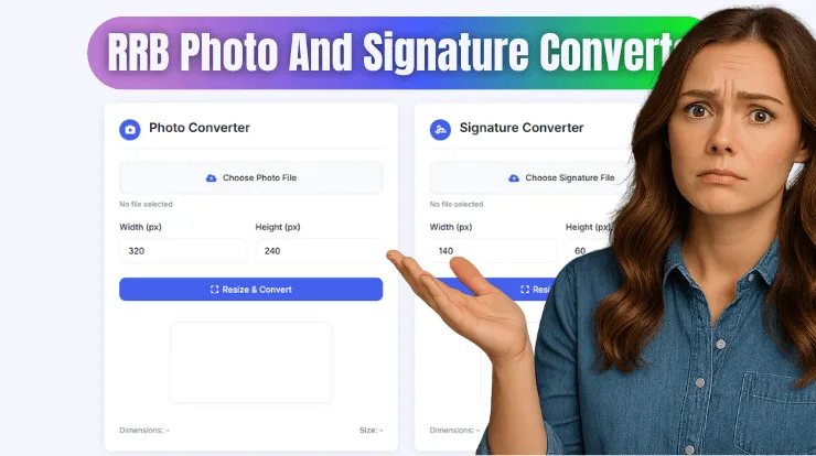 RRB Photo and Signature Size Converter
