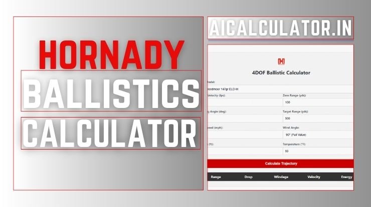 Hornady Ballistics Balculator