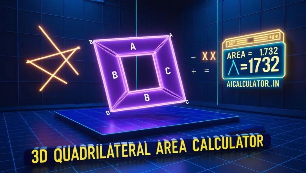 3D Quadrilateral Area Calculator