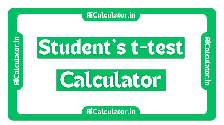 Student's T-Test Calculator