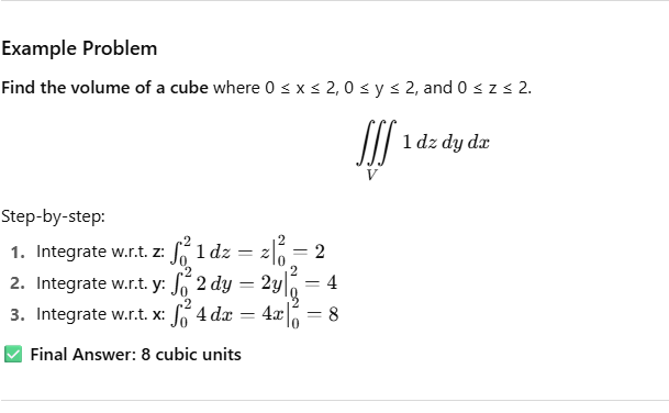 Triple Integral Calculator